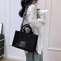 Bolso Tote de Lona con Cristales de Imitación 2026, para Mujer, Gran Capacidad, Bolso de Hombro, Bolso Bandolera Brillante, Elegante para Uso Diario