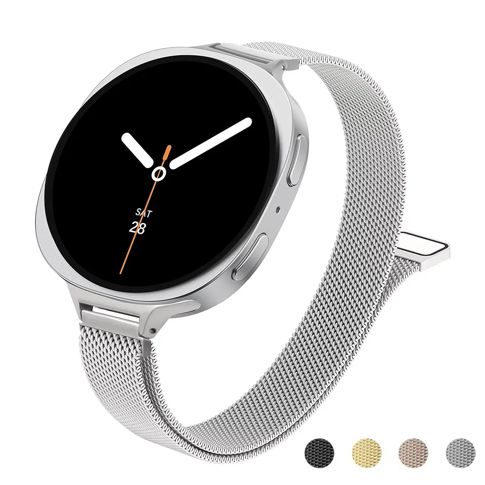 Schlankes Milanese-Armband für Samsung Galaxy Watch 8, 40/44 mm. Elegantes Armband, Correa Pulseira, Galaxy Watch 8, klassisches 46-mm-Armband