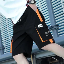 Men's Cargo Shorts Baggy Homme Front Pocket Vintage Nylon 2024 Fashion Luxury Casual Cotton Y2k Male Bermuda Short Pants