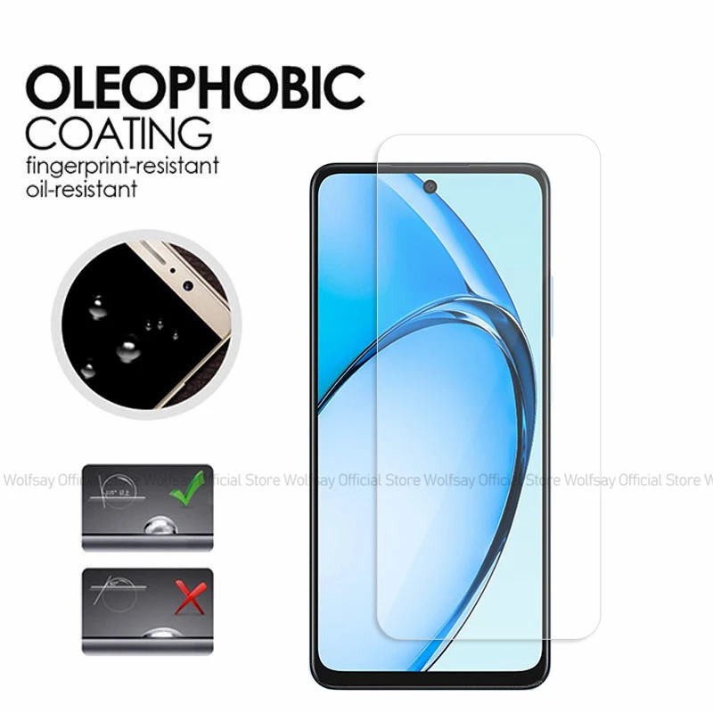 2/4PCS Screen Protector For OPPO A60 Tempered Glass For OPPO A60 4G Full Glue Phone Film 2.5D Screen Glass Protector OPPO A60