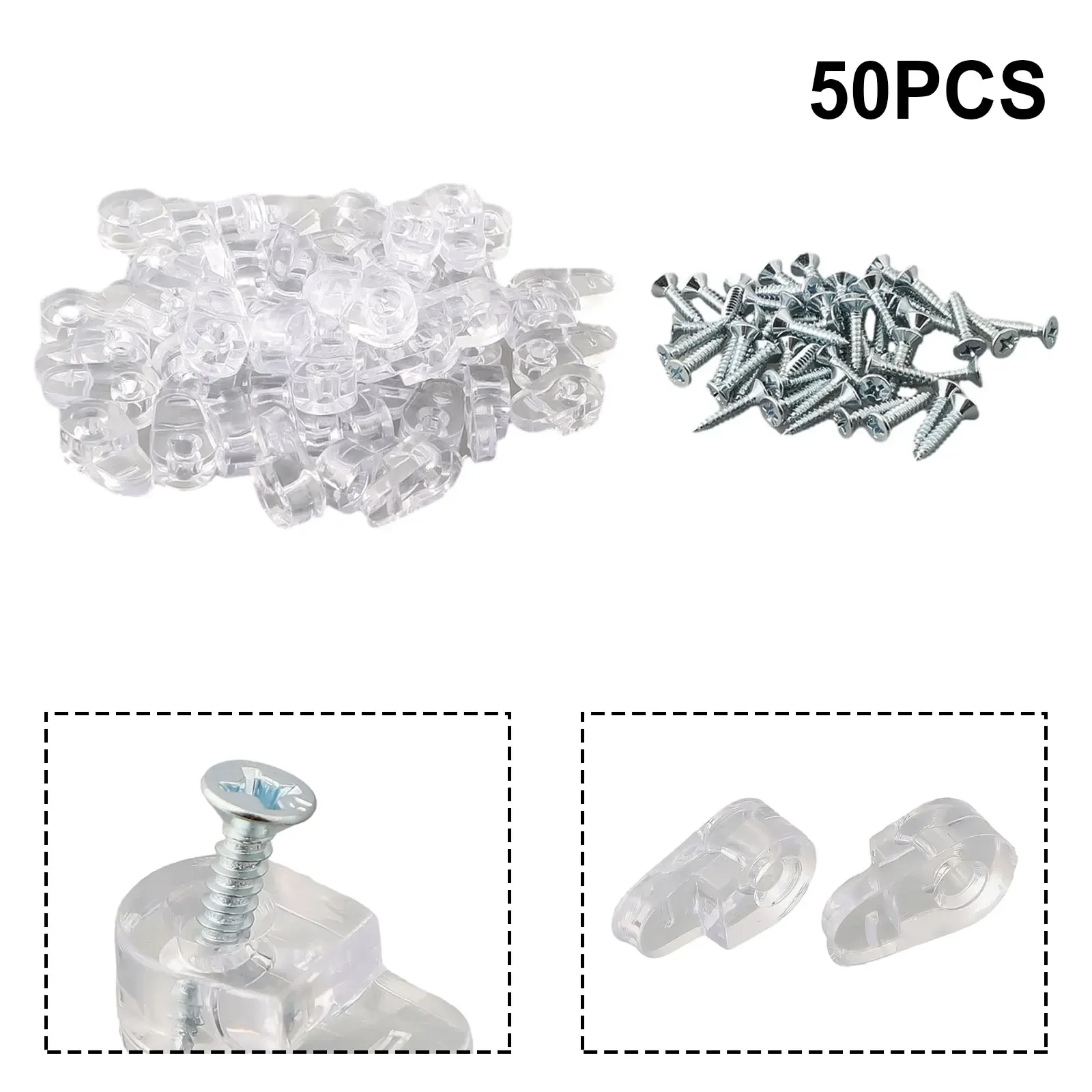 Securing Clip Glass Clip New No Punching Plastic 100% Original 50PCS High Quality Hot Sale FOR Wardrobe Mirror