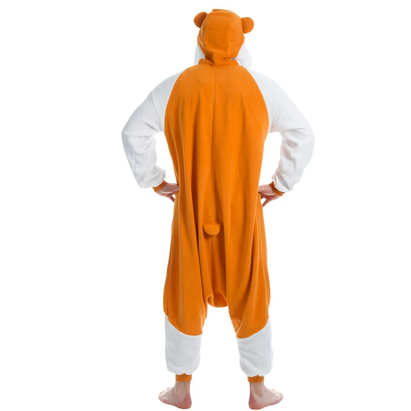 Rits Xxl Mannen Hamster Anime Cartoon Onesie Vrouwen Een Stuk Pijamas Fleece Jumpsuit Grappige Kerst Nachtkleding Raccoonkigurumi