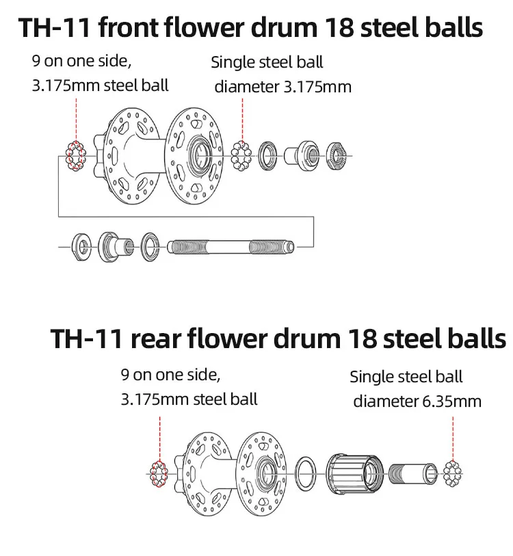 28H 32 Holes 36H MTB Bike Hub Steel Beads Ball Quick Release 135mm Disc Brake Bicycle Hub Cube For HG 8 9 10 11 12 Speed