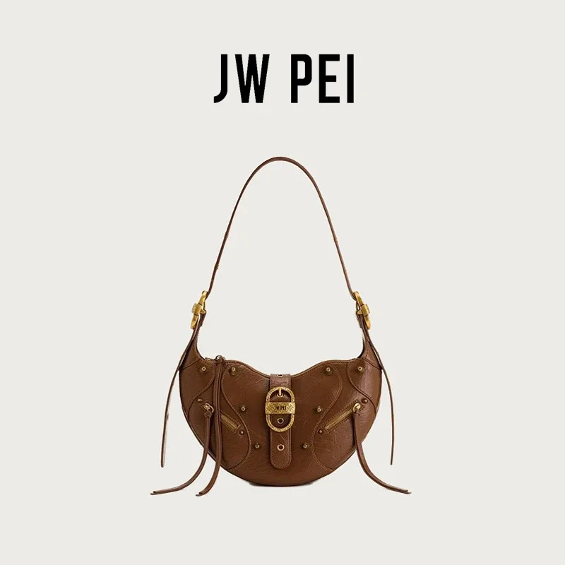 

JW PEI Ladies Handbag Niche Brand Design Crescent Bag Solid Color High quality Multifunctional Exquisite Design Aesthetic Bag