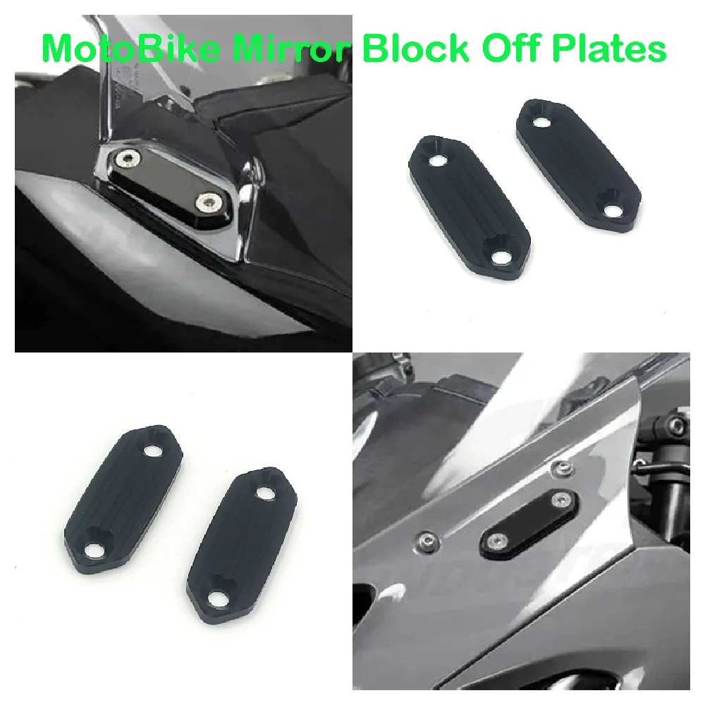 

Fits for Kawasaki Ninja 650 500 400 300 ABS NINJA250 250SL 2013-2026 Motorcycle Mirror Block Off Plates Mirrors Base Hole Cover