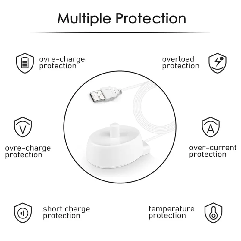 Universal Electric Toothbrush Charger Holder Lightweight Portable Replacement Charger ABS Suitable for Braun Oral-b 3757