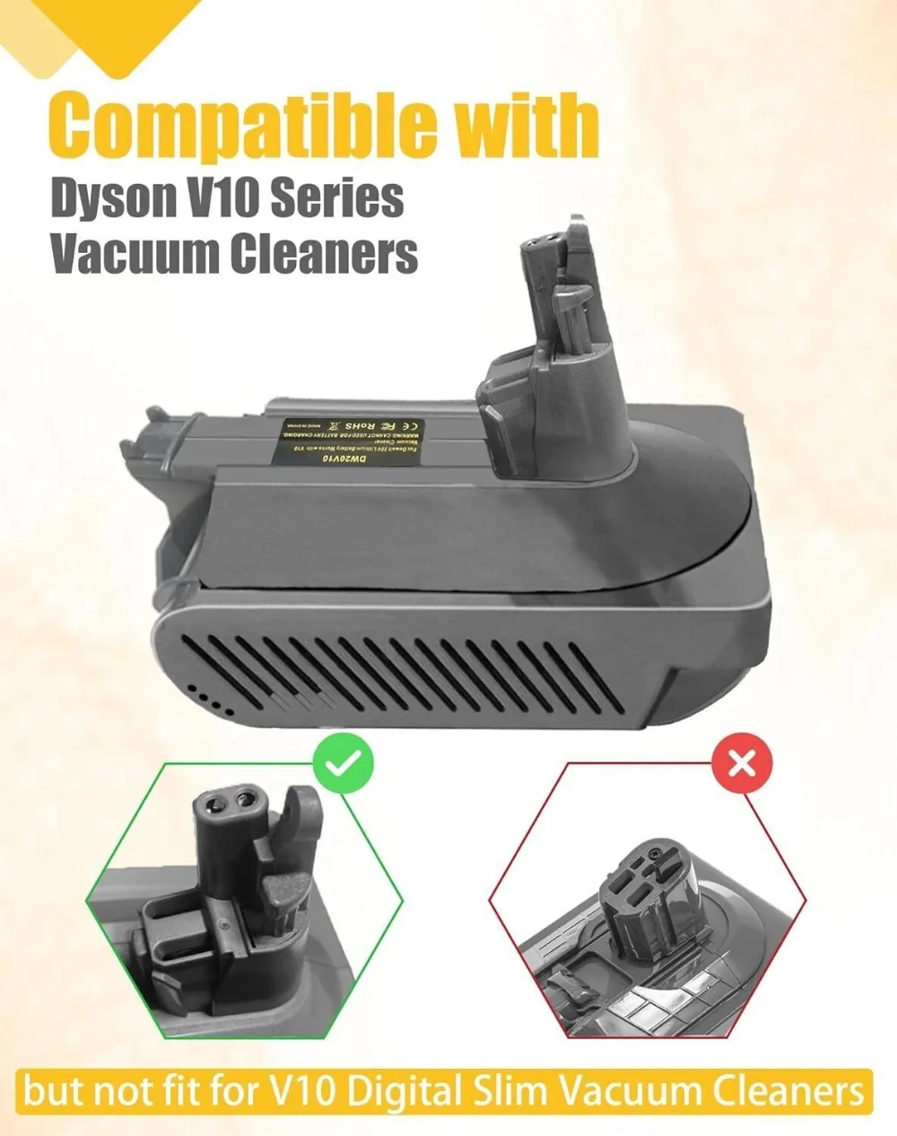 for Dyson V10 Battery Adapter for Dewalt 18V 20V Li-ion Battery Convert to Work for Dyson V10 SV12 Animal Vacuum Cleaner