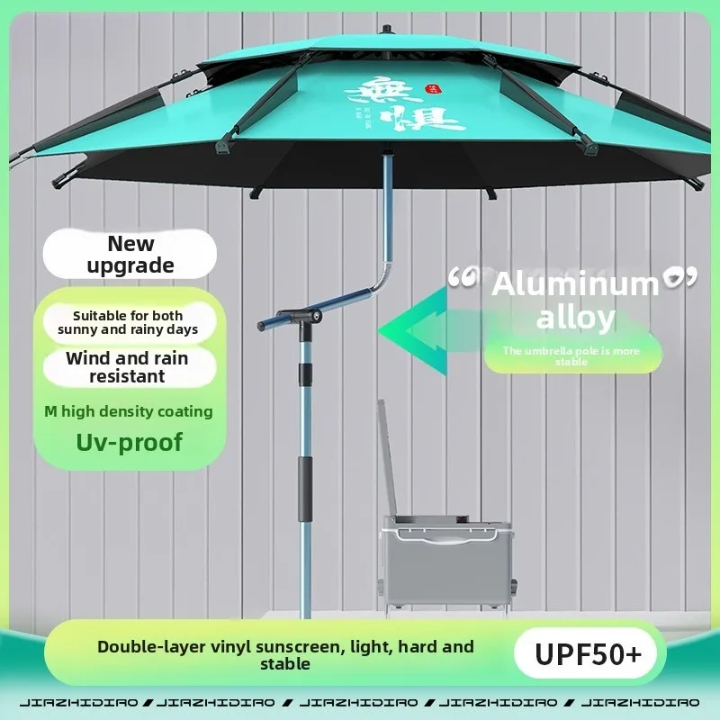 

Heavy Duty Outdoor Fishing Umbrella Sun Rain Shield Foldable Black Gel Handle Large Pole Parasol Sun Shade Umbrella Patio