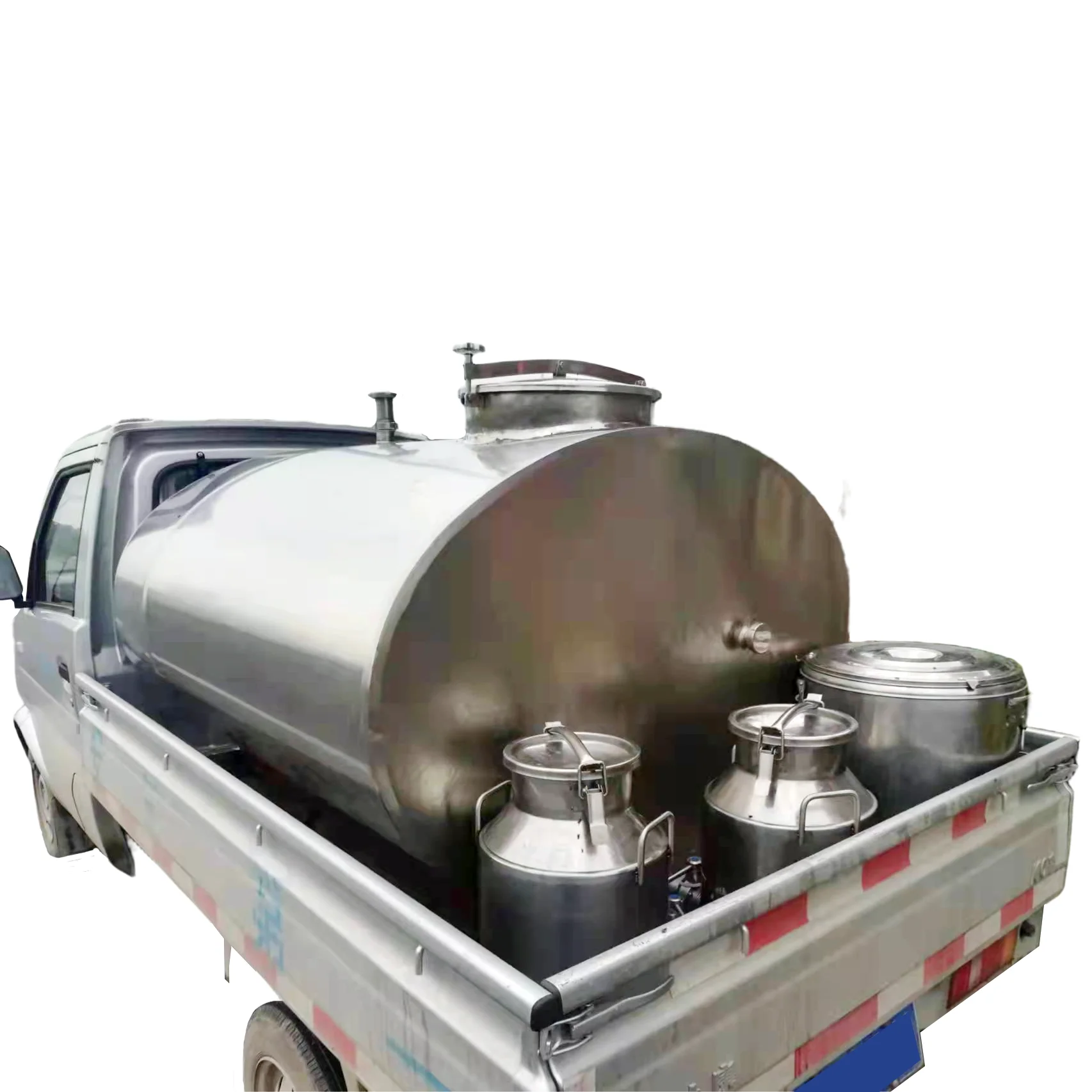 SUS 304 container Stainless steel milk collection and transport tank Vertical horizontal milk silo