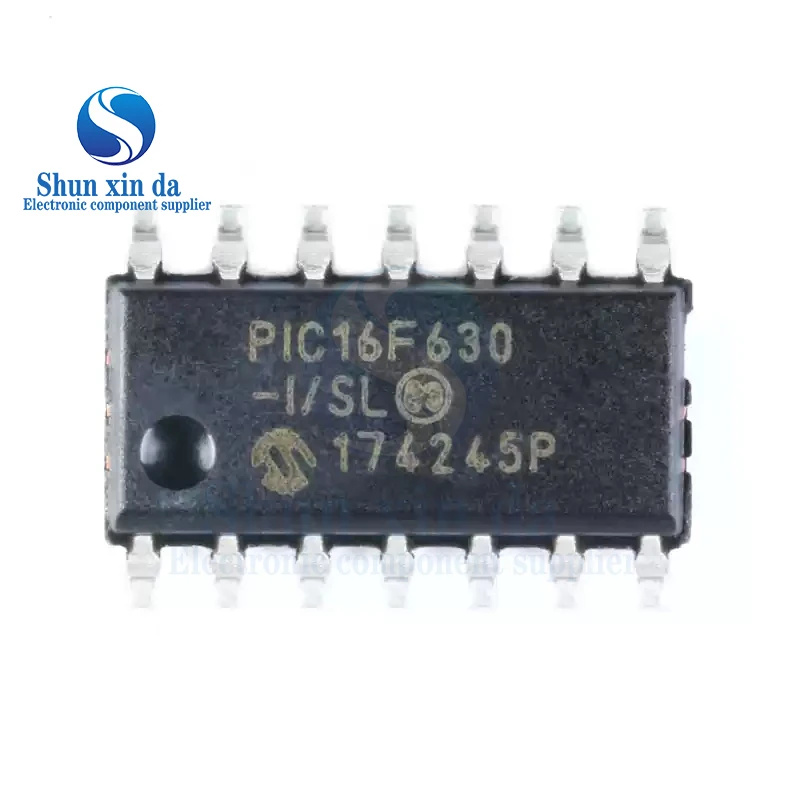 2PCS PIC16F630 PIC16F630-I PIC16F630-I/SL SOIC-14 Microcontroller 8-bit Chip IC Brand New Authentic