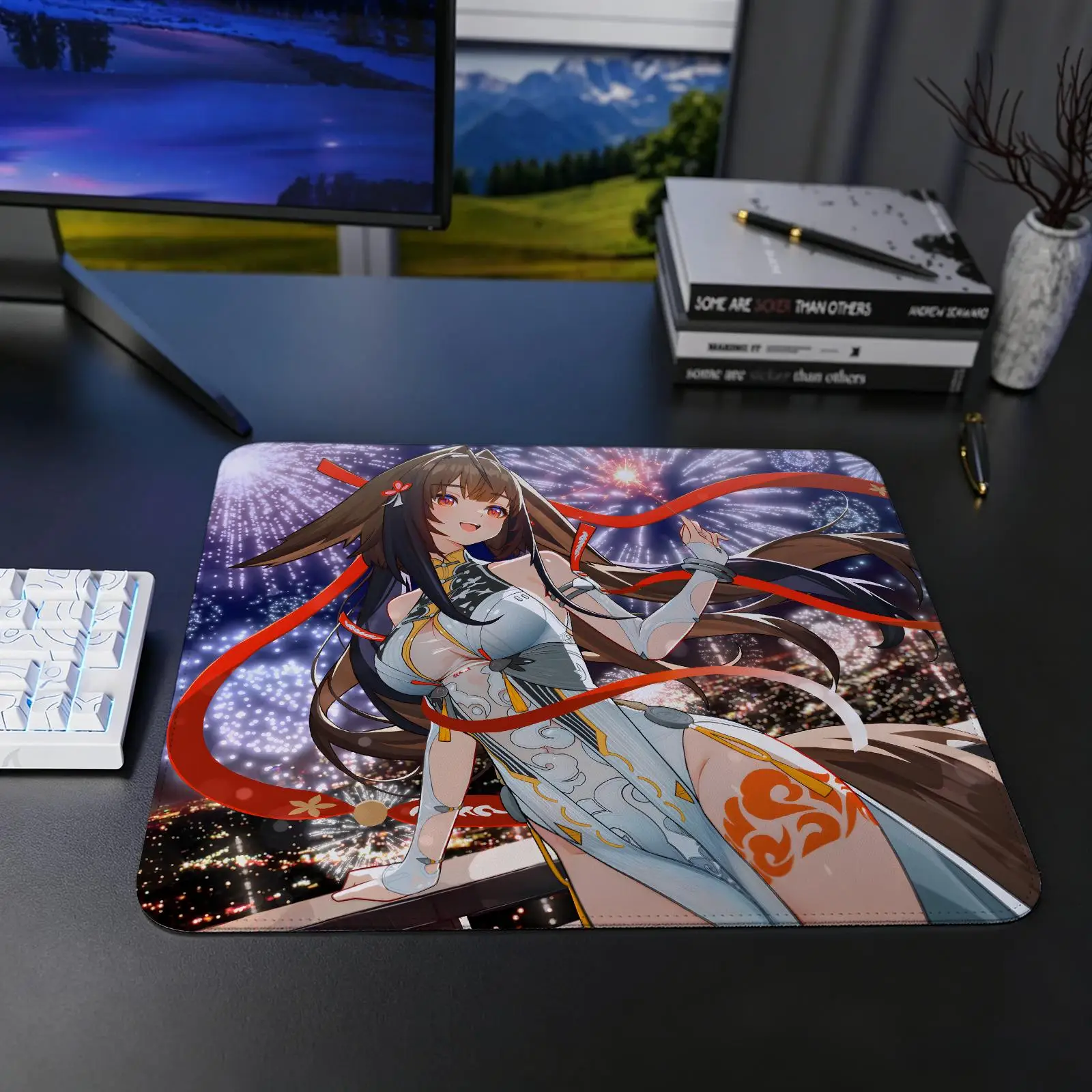 Zenless Zone Zero Ye Shunguang Regular gaming mouse pad S/M/L size Office mouse pad Laptop desk mat Stitched edge mouse pad