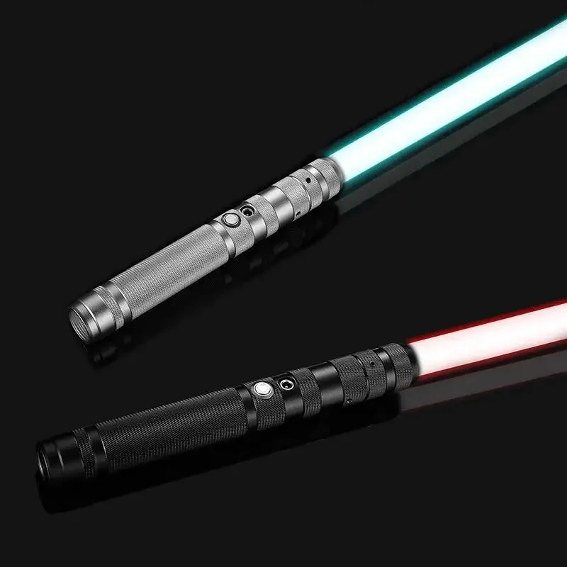 80cm Lightsaber RGB Seven-color Rechargeable Laser Sword With Metal Handle Two-in-one Color Change Role Stage Lightsaber Props