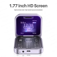 SERVO I16PRO 2G GSM Dual SIM Flip Mini Mobile Phone Auto Call Record Speed Dial Magic Voice FM Radio Small Fold Telephone Type-C 3