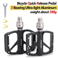 MEROCA Quick Release Bike Pedals Non-slip Aluminum Alloy Bicycle Pedals 3 Bearings Brompton Folding Pedal Cycle Parts