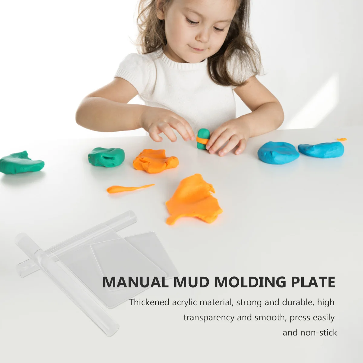 

4pcs Acrylic Clay Tools Set Rectangle U-Shaped Board Scratch Resistant Polymer Clay Roller Sheet For Molding Diy Crafts