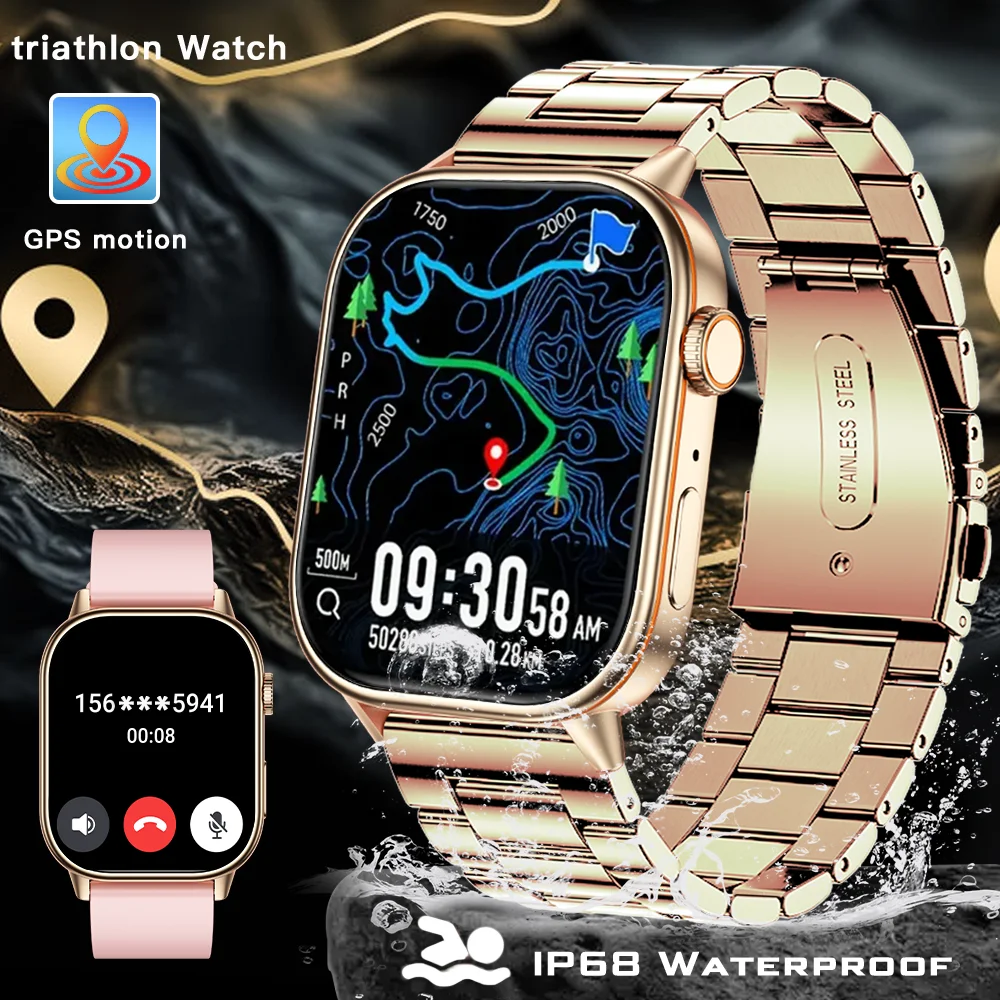 

2025 GPS Positioning Smart Watch Lightweight Fashionable Sports Compass Outdoor Adults Men Women's SmartWatch Health SOS Elderly