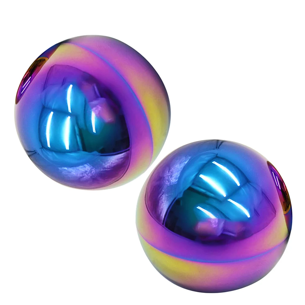 

2Pcs Polished Stainless Steel Gazing Globe Ball Outdoor Garden Lawn Reflective Mirror Decorative Ball Gazing Globe