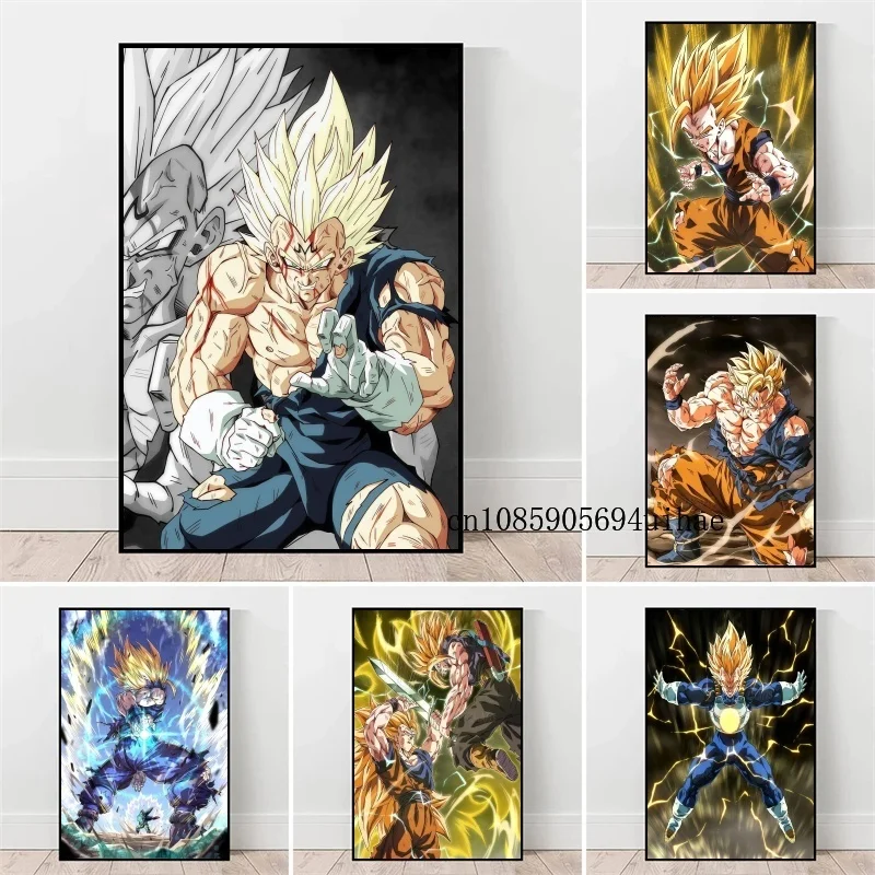 

Classic Hot-blooded Anime Dragon Ball Goku Vegeta HD High Quality Poster Picture Living Home Decor Mural Painting Birthday Gifts