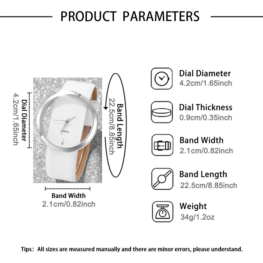 Trendy 6-Piece Quartz Watch & Accessory Bundle | Perfect Versatile Gift for Daily Wear