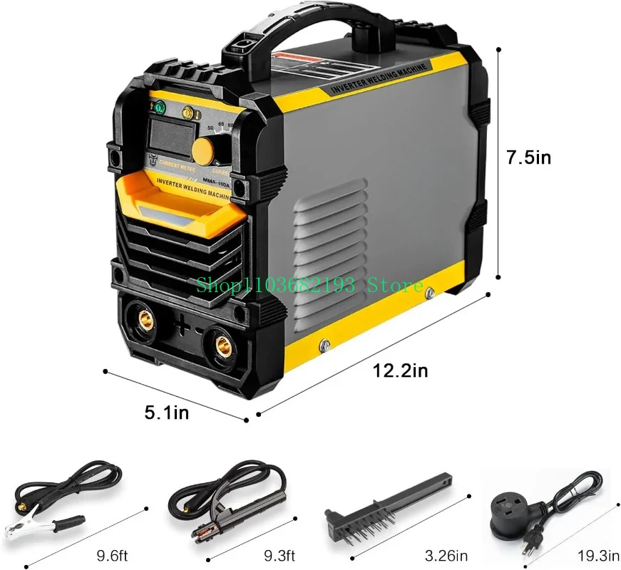 110/220V MMA Welder 160A ARC Welder Machine IGBT Digital Display LCD Hot Start Welder with Electrode Holder Work Clamp