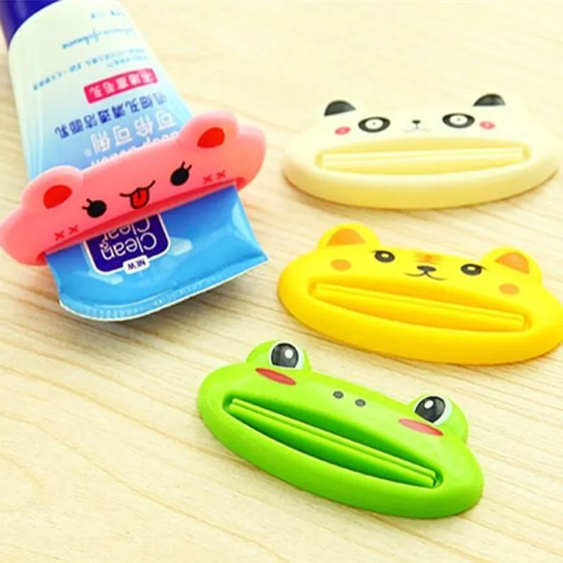 1pc Cute Portable Toothpaste Dispenser Plastic Toothpaste Squeezer Useful Toothpaste Holder For Travel Home Bathroom Accessories