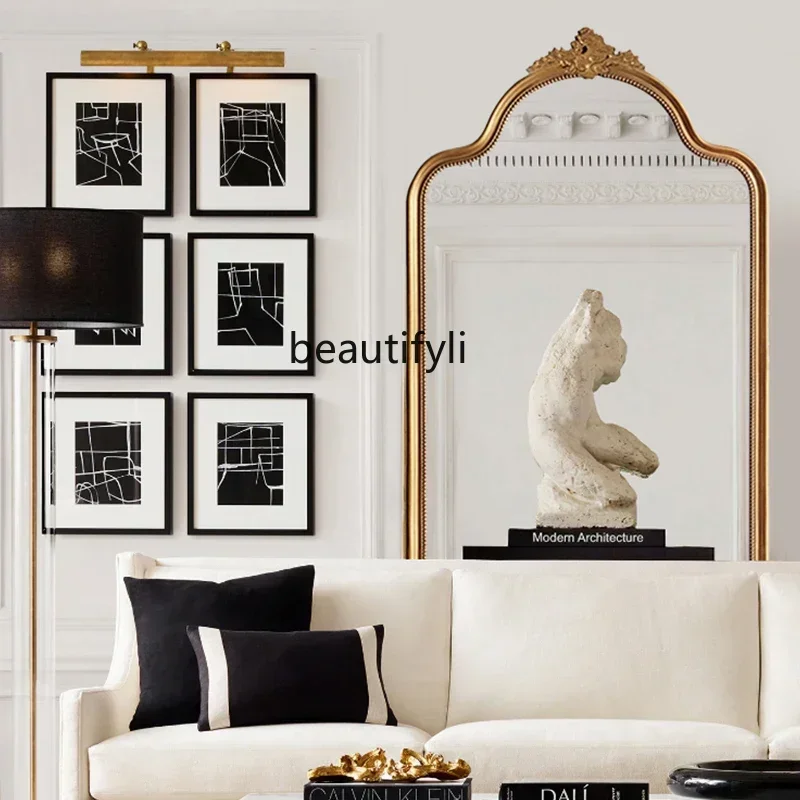 

smt03 ss new styelNordic girls bedroom dressing floor mirror light luxury clothing store special personalized full body mirror s