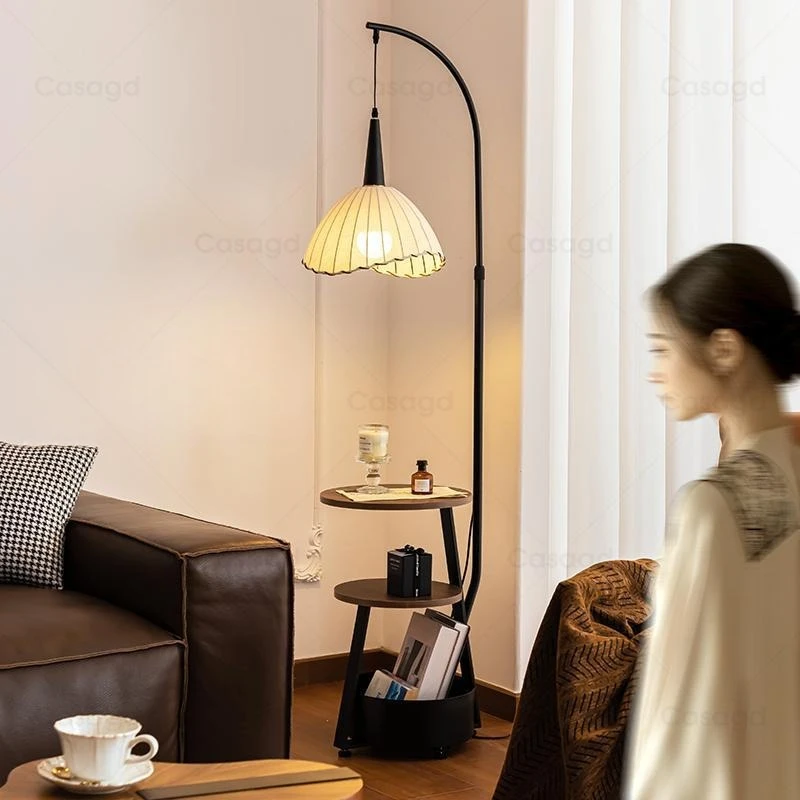 Used floor lamp full-spectrum eye protection storage with a side table integrated