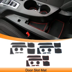 Car Door Slot Mat for Chevrolet Camaro 2017 2018 2019 2020 2024 2022 2023 Gate Groove Mats Anti-Slip Pad Interior Accessories