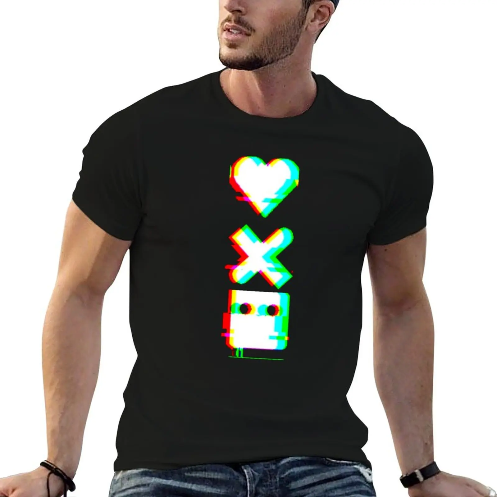 

Love Death and Robots Glitch T-Shirt cotton tshirt 100% man t shirts cotton T-Shirt