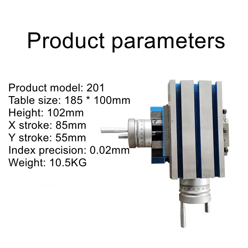 Precision cross-table drilling and milling machine multifunctional guide hand-cranked small dragging plate 185*100