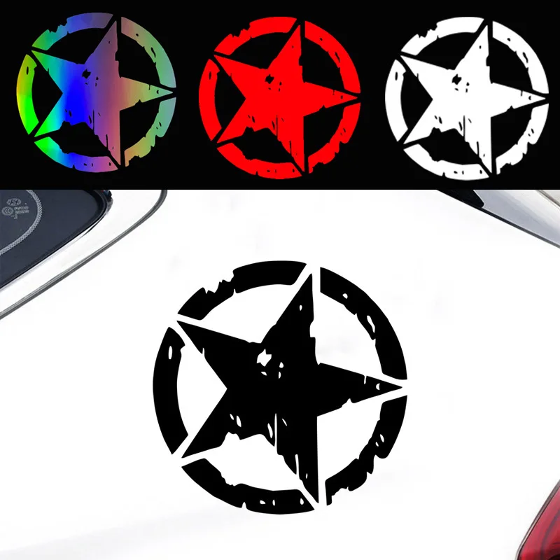 

Five-pointed Star Motorcycle Stickers Waterproof Motorbike Fuel Tank Fender Helmet Fairing Decor Motocross Car Bike Vinyl Decals