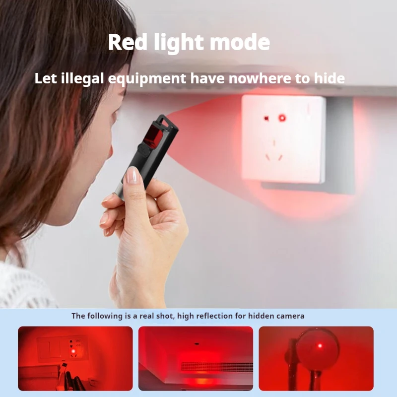 Philips-linterna EDC con Detector de cámara LED, Mini linternas de bolsillo EDC recargables con filtro de luz roja para autodefensa