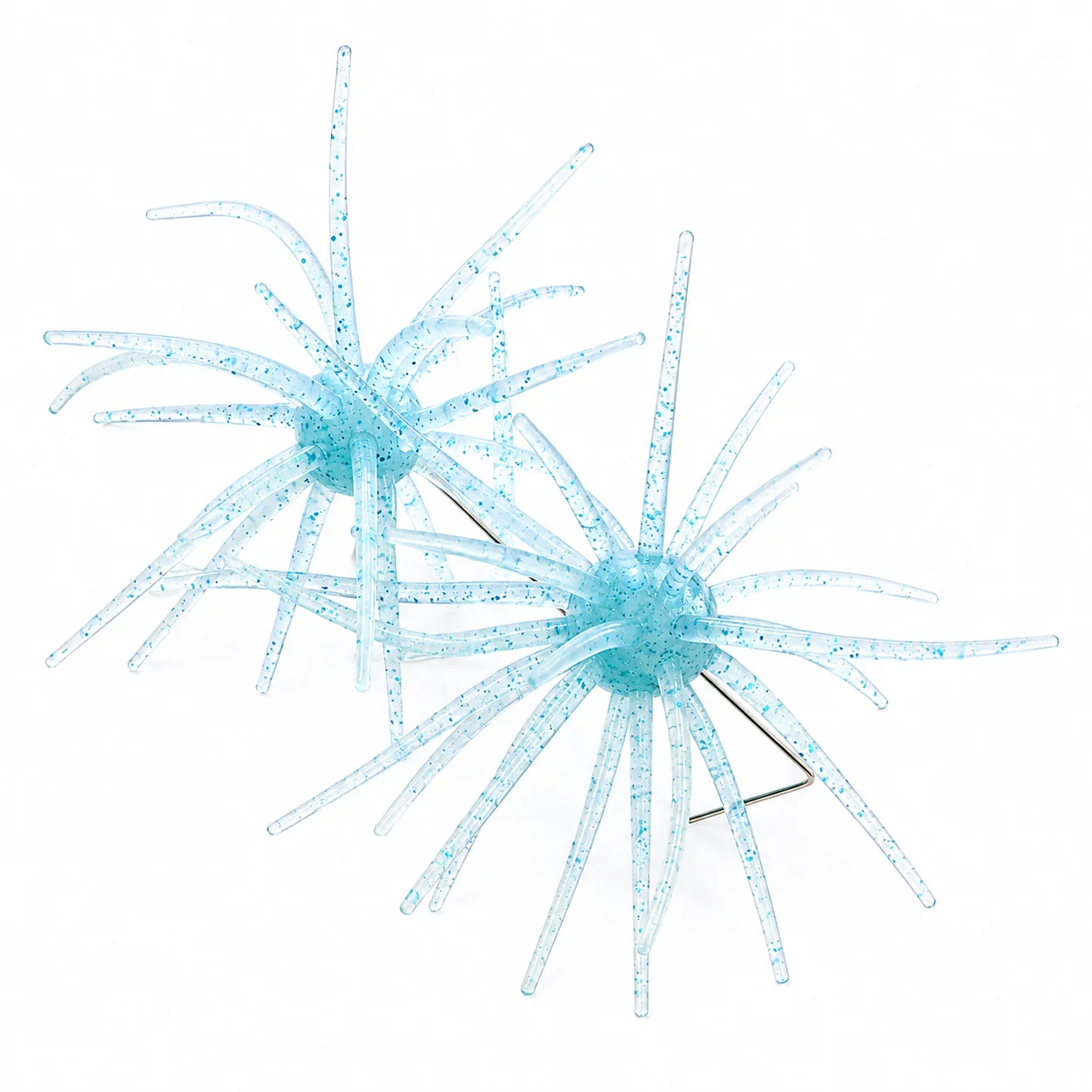 TPE Schwimmender Seeigel Weichköder 9g 19mm Ball 45mm Tentakel Künstlicher Wurmköder für Barsch, Zander, Süßwasser- und Salzwasserfischen – Detail 4