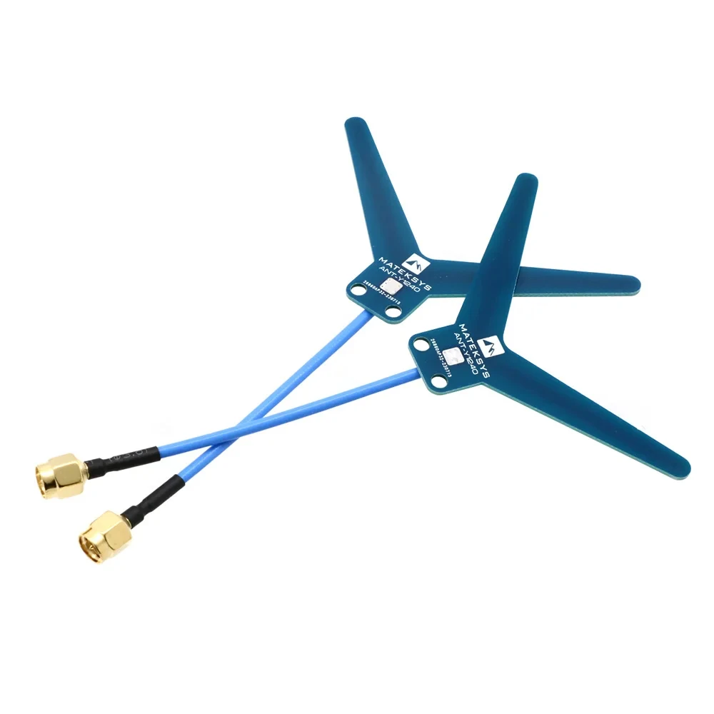 Matek Systems ANT-Y1240 Antena para RC Drone, Avião, Óculos de Proteção, Monitor, Transmissor Receptor, 1.2Ghz, 1.3GHZ, 3dBi DIPOLE, FPV, 2pcs