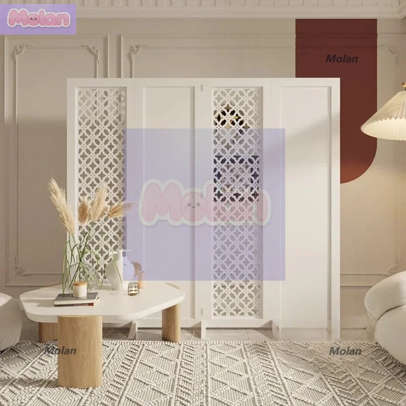 

Cream screen partition living room porch decoration foldable mobile shelter simple office