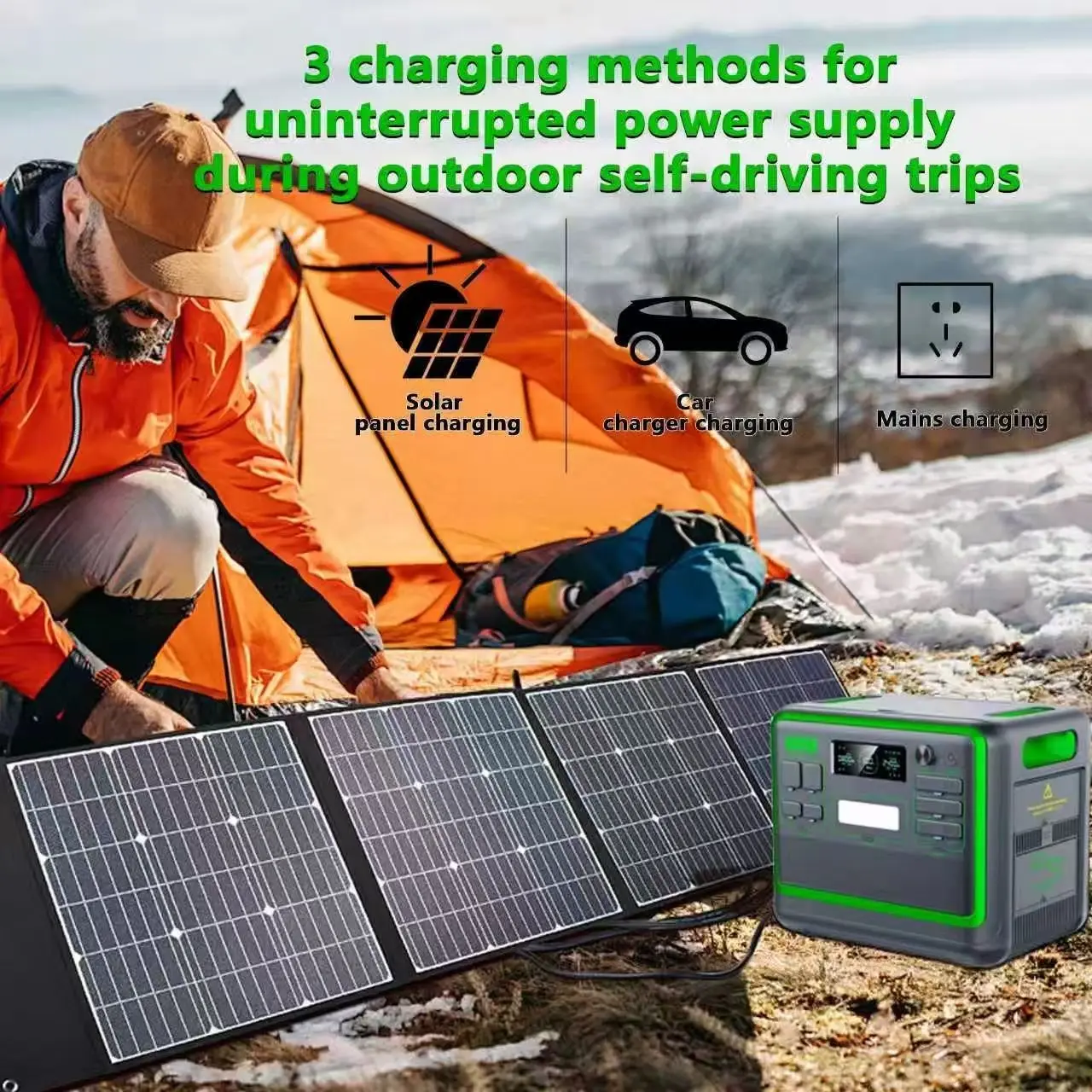 220v EU Fossibot F2400 Power Station 2400W LiFePO4 Battery Rated Power 2048Wh Shenzhen Portable Power Station