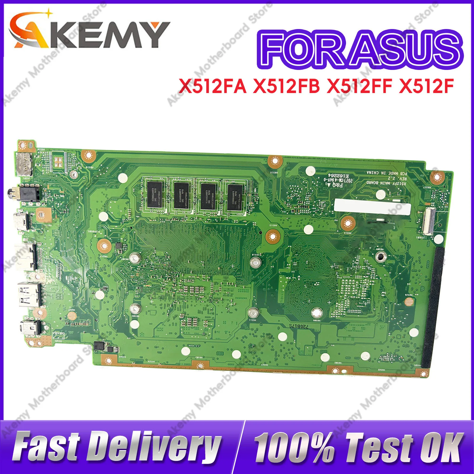 X512F X512FA Laptop Motherboard For ASUS V5000F K512F V512F X512FB F512F X512FJG X512FLC X512FF X512FJ Mainboard W/ I3 I5 I7 CPU