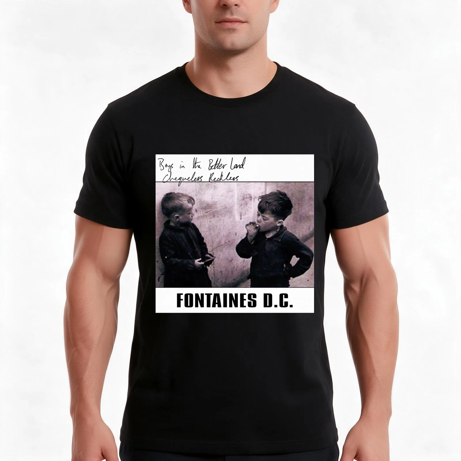 Fontaines : Irish Post-Punk Most Popular T-Shirt, Summer Casual Cotton Tee, Oversized Streetwear Tops, Vintage Graphic Print