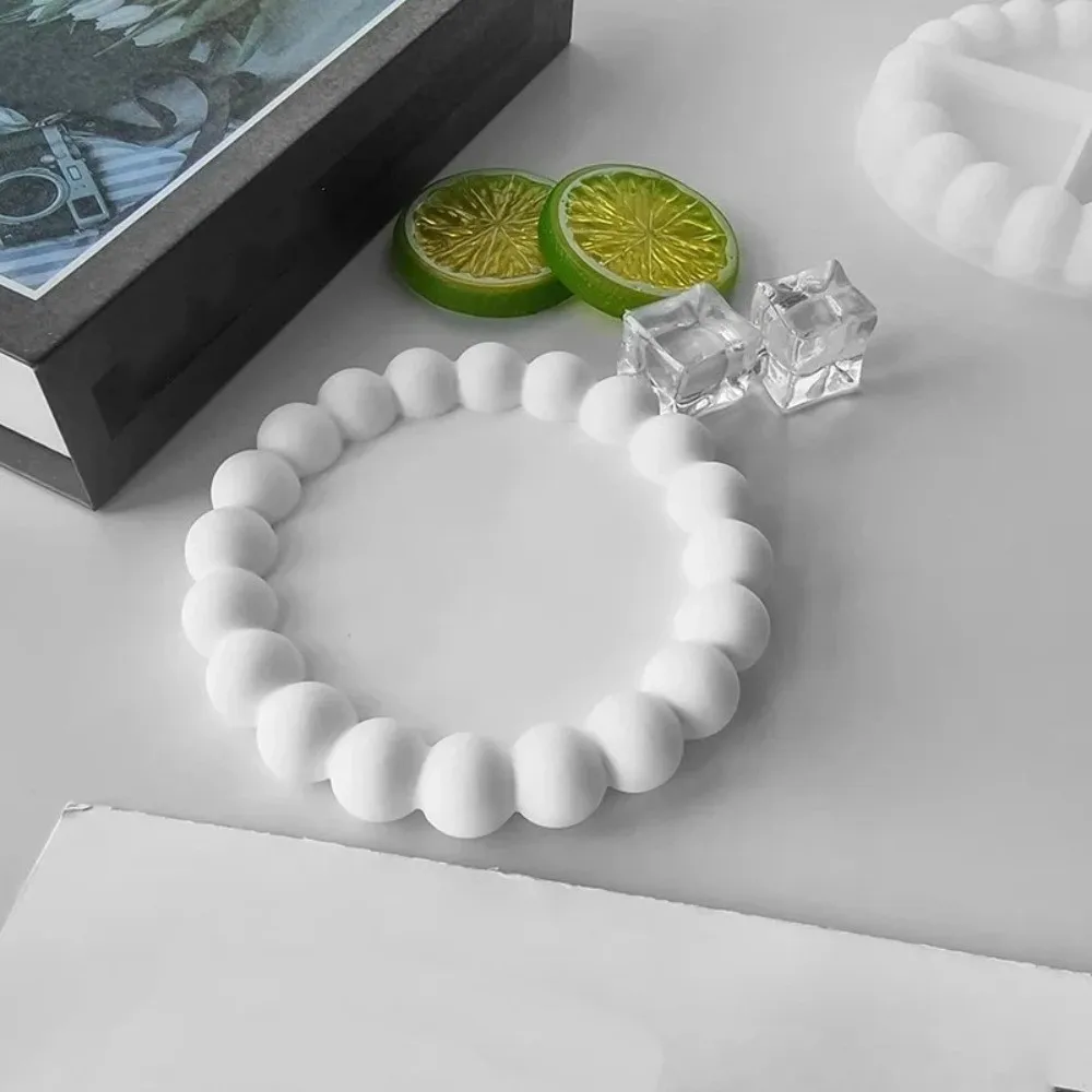 Creative DIY Coaster Silicone Mold Round Heart Shape Gift Casting Mold Translucent Multi-functional Gypsum Tray Mold Party Favor