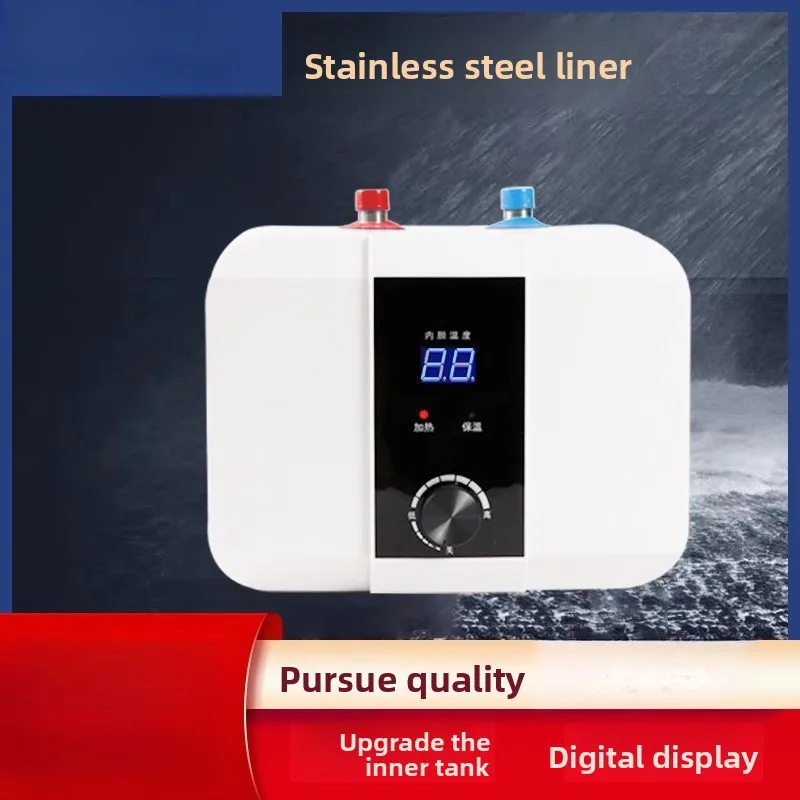 Instant Hot Water Kitchen Heater, Household Electric Storage Water Heater, Mini Fast Heating System, Safe & Anti-Freezing