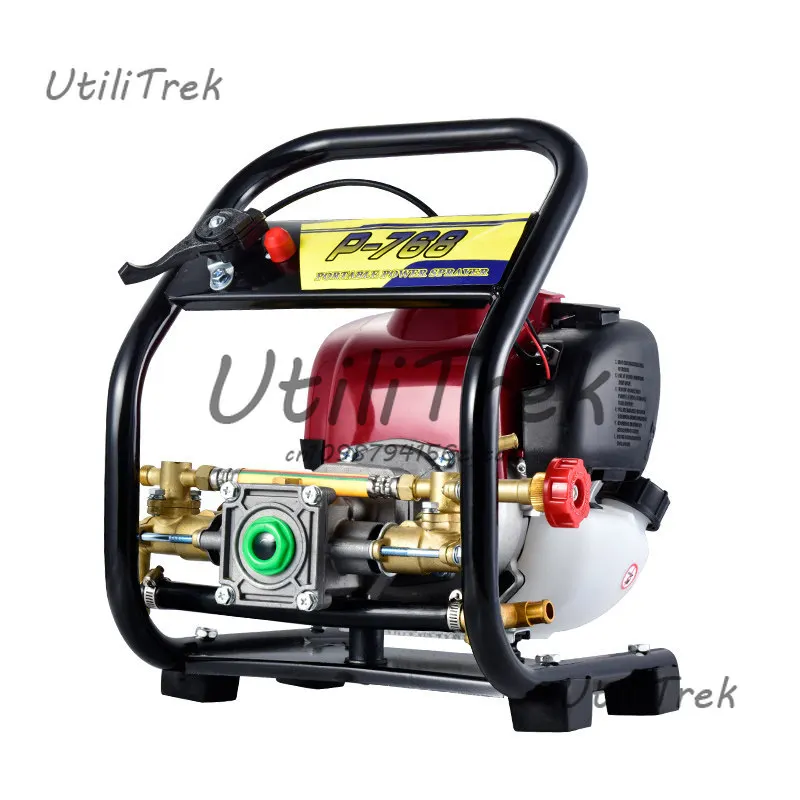 

Четырехтактный опрыскиватель высокого давления 140F с подвижной трубкой, встроенный промывочный насос для дезинфекции фруктовых деревьев в саду, НОВЫЙ