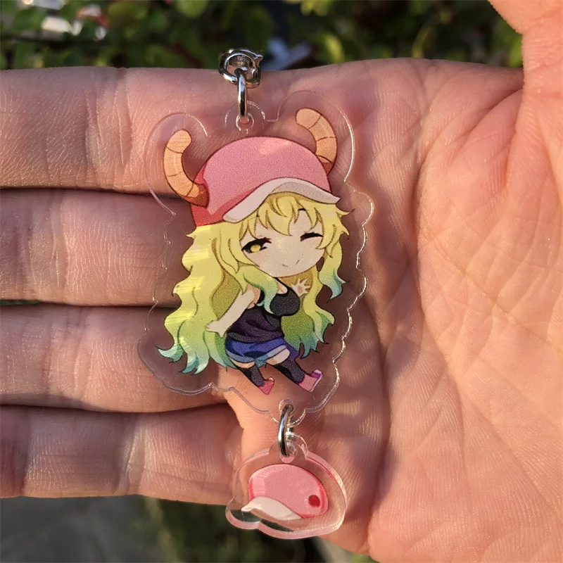 Anime Kobayashi Tohru KannaKamui Elma Cosplay Acrylic Key Chain Keychain Accessories