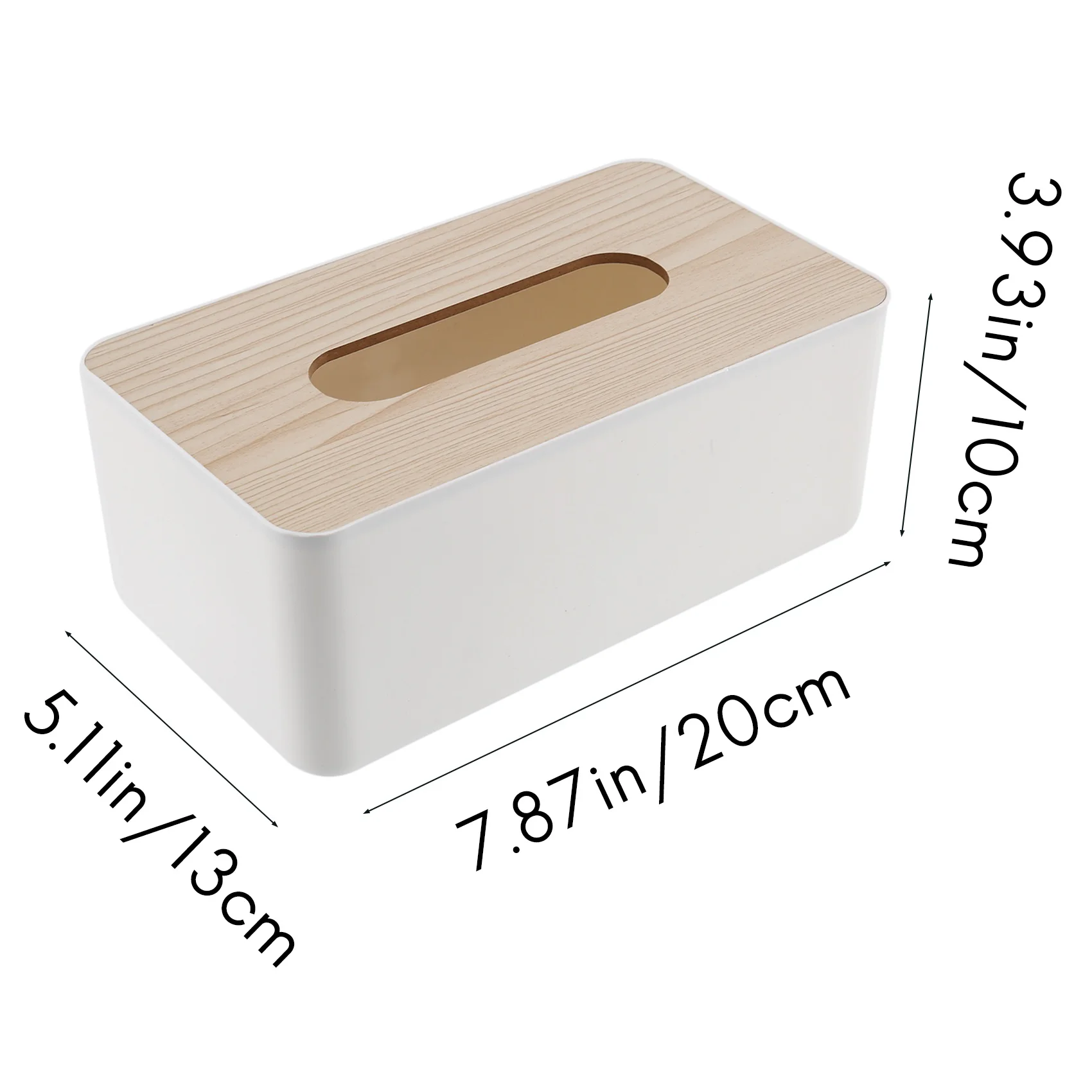 BEAU-Tissue Box Wooden Lid Sanitary Paper Box Solid Wood Napkin Holder Box Simple And Fashionable Tissue Box - Image 5