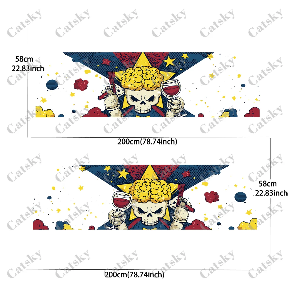 الهيكل العظمي ستار كلاش سيارة الفينيل يلتف ملصق مائي ذاتي اللصق PVC مناسبة للشاحنات SUV الديكور اكسسوارات السيارات هدية