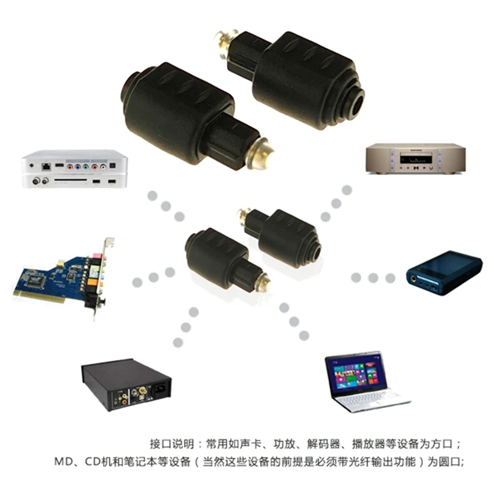 Toslink-adaptador mini audio, 3.5mm, fêmea, para dts, adaptador audio stereo