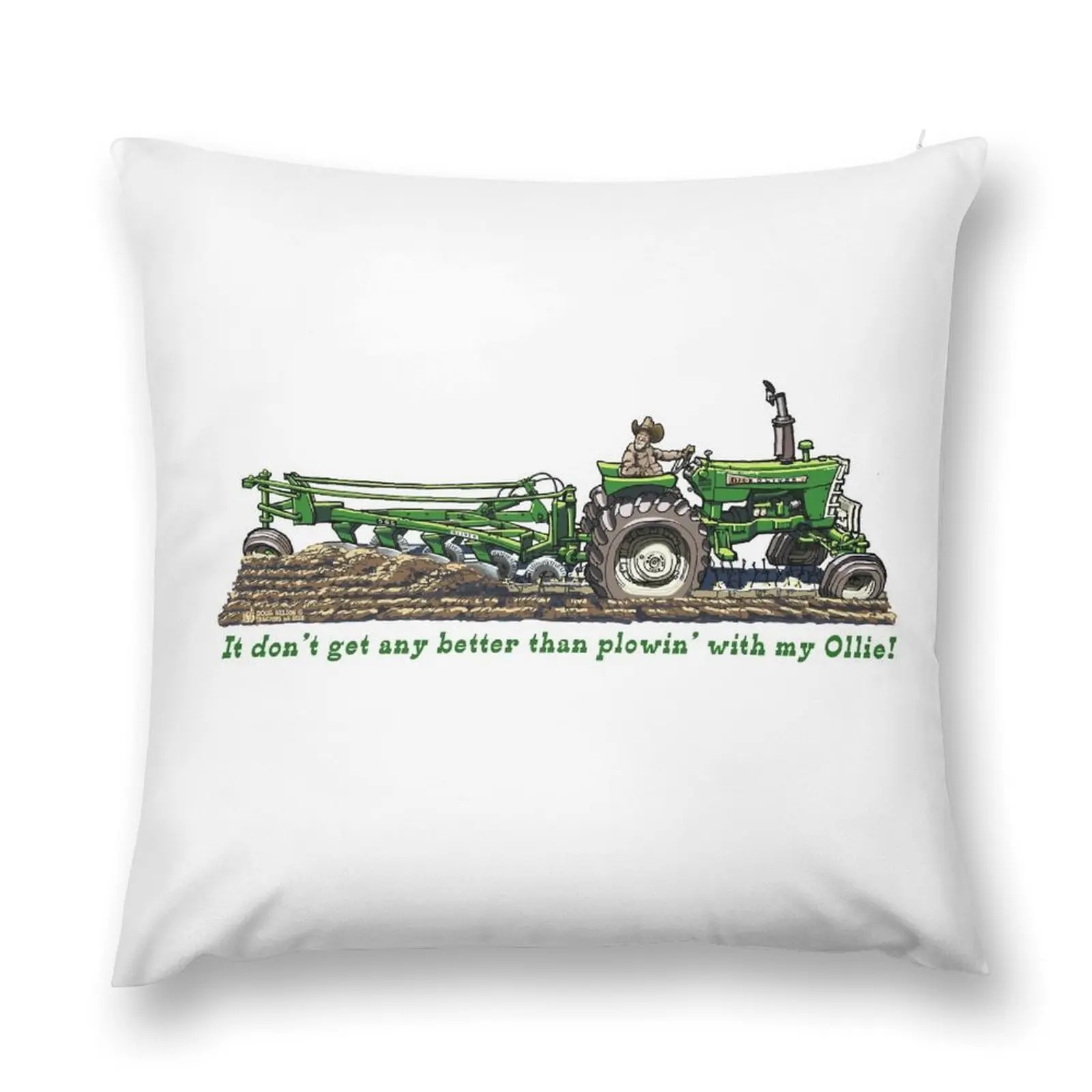 Plowing with my Oliver Throw Pillow autumn decoration autumn pillowcase pillow