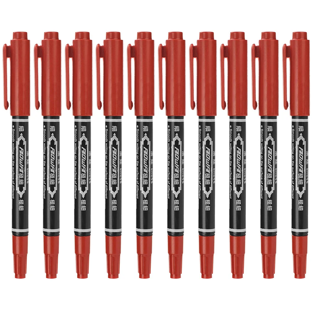 ปากกามาร์คเกอร์สำหรับผิว 10 ชิ้น กันน้ำ สำหรับแต่งหน้า ปากกาเขียนคิ้ว ปากกามาร์คเกอร์สำหรับศัลยกรรม ติดทนนาน อุปกรณ์มืออาชีพ