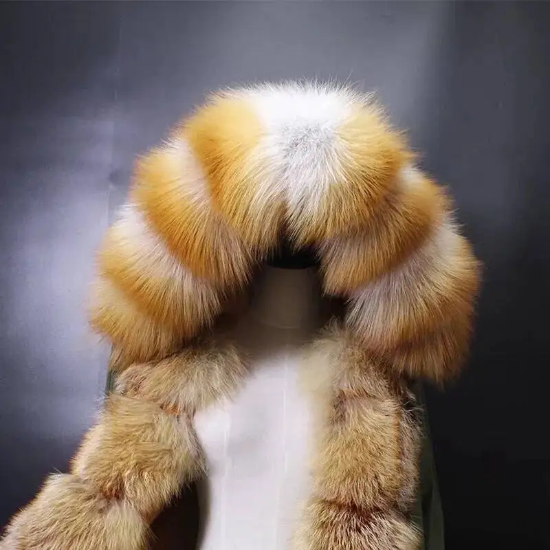 Natural Color Raccoon Fox Leather Fur Collar Red Fox Fur Collar Scarf Genuine Large Size Scarf Warp Shawl Scarf Warm Shawl Scarf