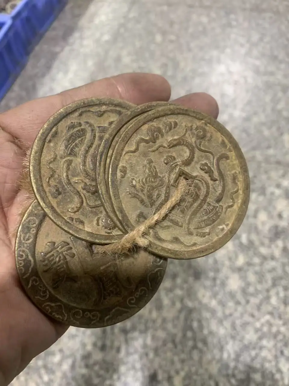 Rare old Chinese copper money coin statue,Azure Dragon, White Tiger, Vermilion Bird, Black Tortoise,4 pieces/pack,Free shipping