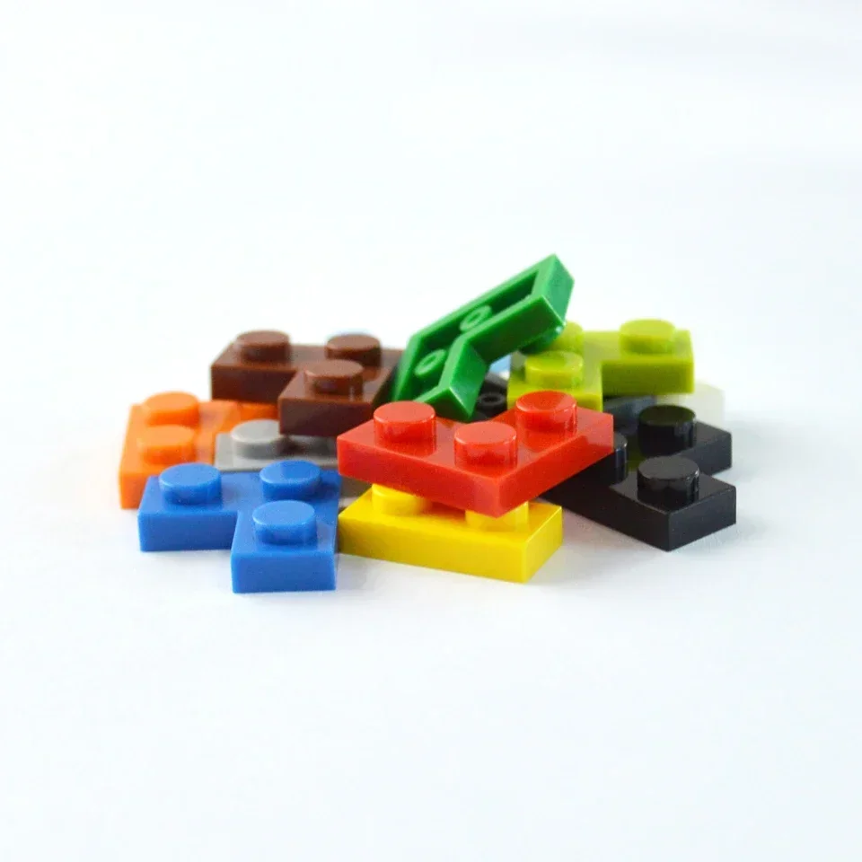 子供用ビルディングブロックキット,組み立てるパーティクルプレート,DIYおもちゃ,パーツアイデア,ハイテク,2x2コーナー,誕生日プレゼント,10個,2420